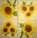 165 Sonnenblumen - 3-lagig (blau) - Ambiente